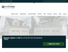 Tablet Screenshot of customgaragesofvirginia.com